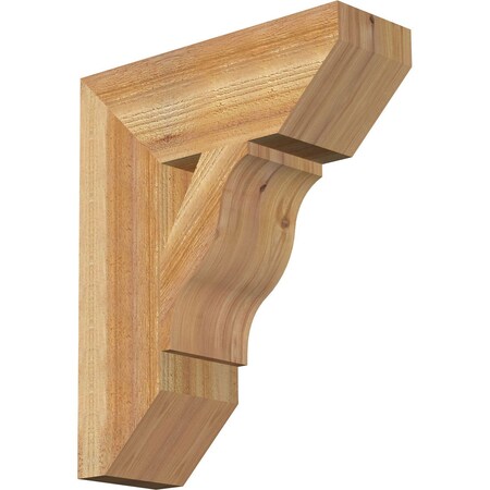 Ekena Millwork Funston Slat Rough Sawn Bracket, Western Red Cedar, 6"W x 18"D x 22"H BKT06X18X22FST06RWR